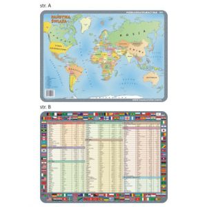 Podkładka edukacyjna Visual System Geografia, Mapa świata